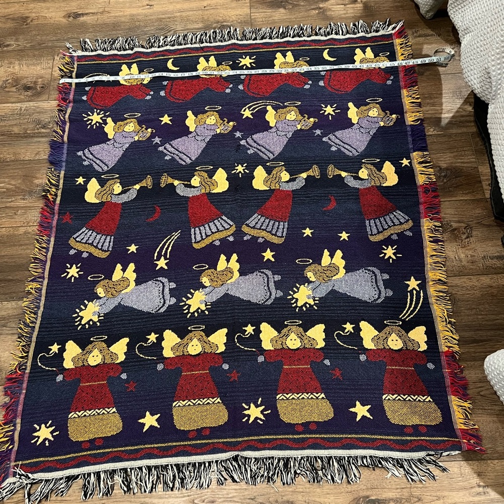 Cotton Throw with Angels